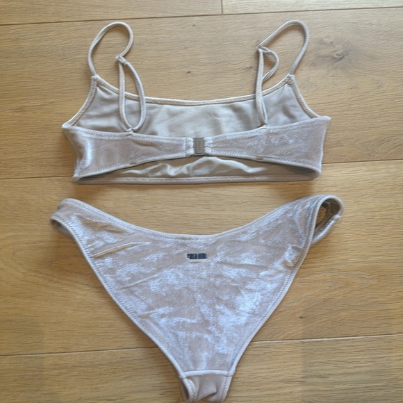 Triangl Swimwear Velvet Bikini in Beige - Picture 3 of 8
